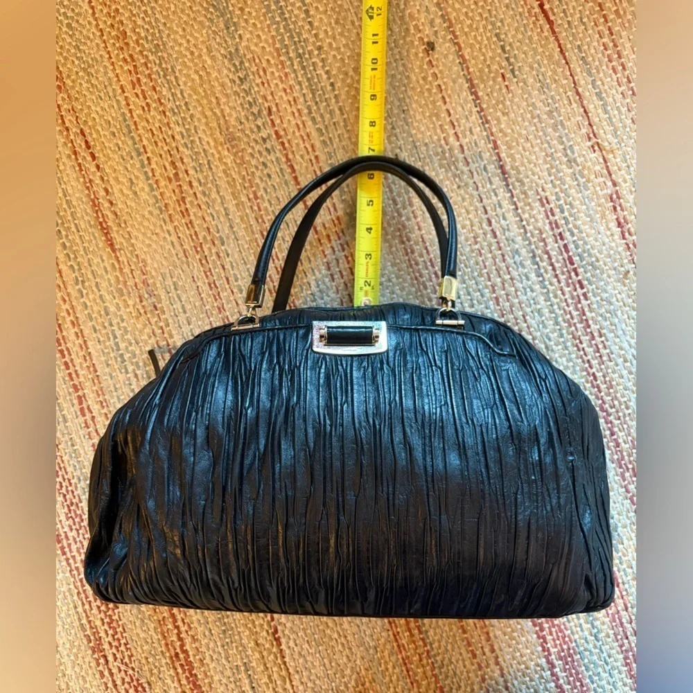 COACH NEW YORK “Madison Domed Satchel” in gathered leather